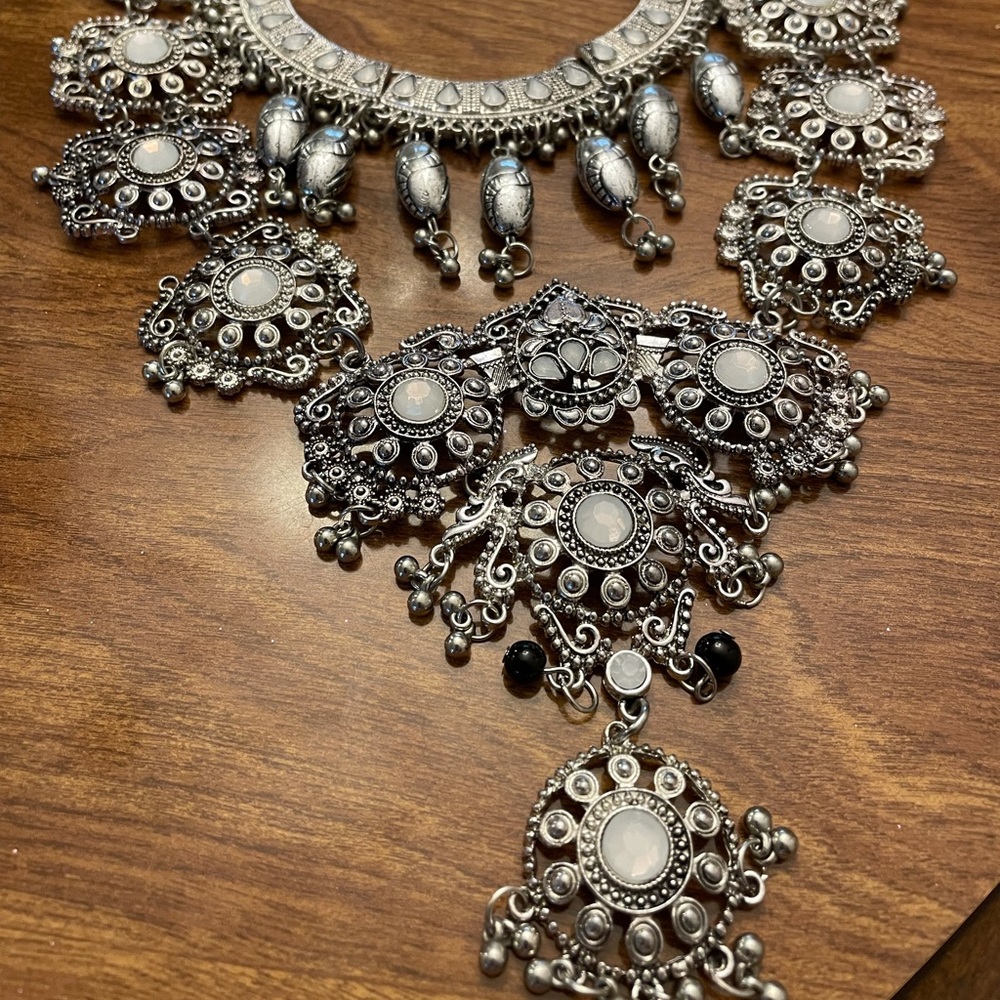 Beautiful silver designed necklace
